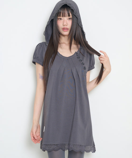 LACE DRESS - 4 COLORS CHARCOAL