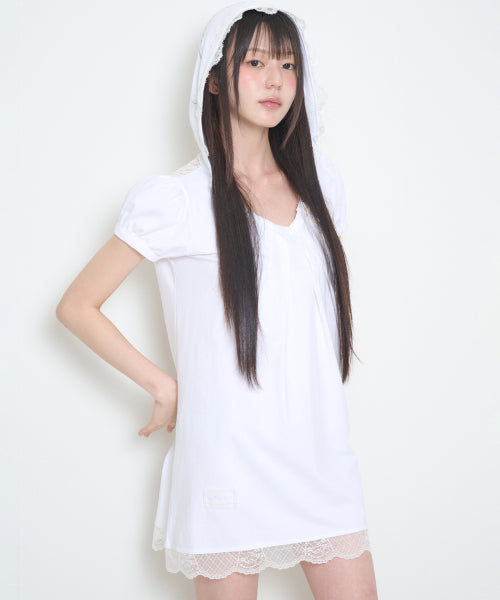 LACE DRESS - 4 COLORS WHITE