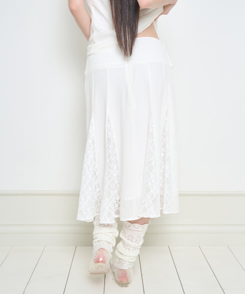 LACE SKIRT GREY - 3 COLORS IVORY