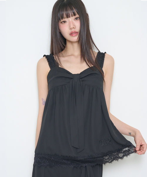 LACE SLEEVELESS GREY - 3 COLORS BLACK
