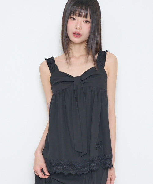 LACE SLEEVELESS GREY - 3 COLORS BLACK