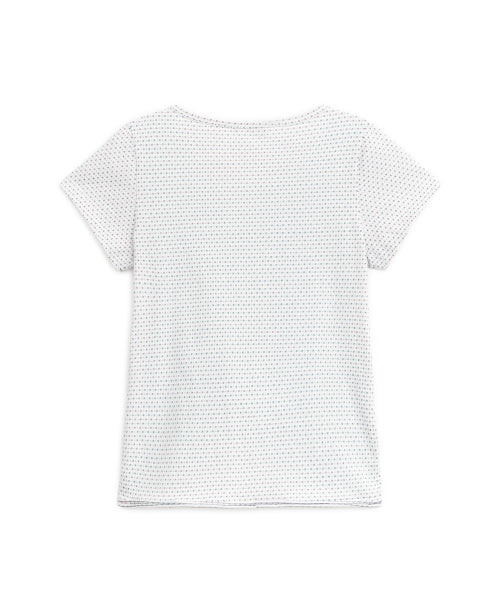 LAYERED HENLEY NECK TOP - 3 COLORS WHITE