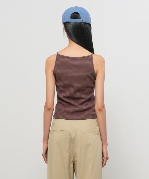 NARROW ROUND NECK SLEEVELESS - 3 COLORS CHARCOAL