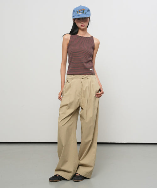 NARROW ROUND NECK SLEEVELESS - 3 COLORS CHARCOAL