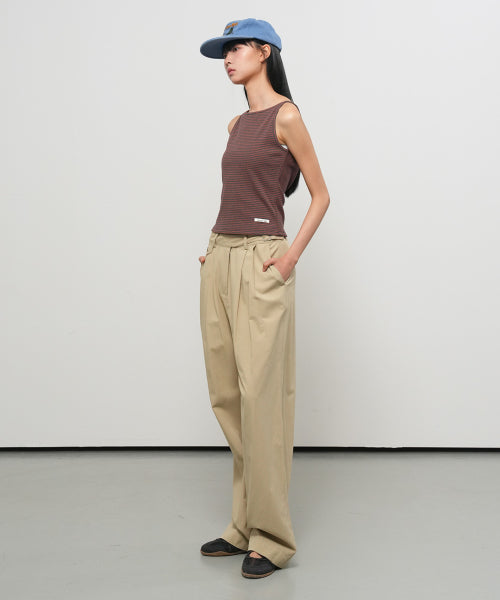 NARROW ROUND NECK SLEEVELESS - 3 COLORS CHARCOAL