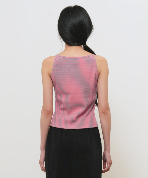 NARROW ROUND NECK SLEEVELESS - 3 COLORS PINK