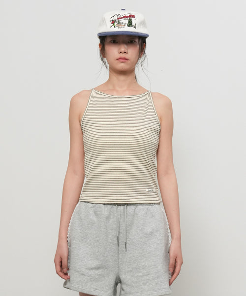 NARROW ROUND NECK SLEEVELESS - 3 COLORS IVORY