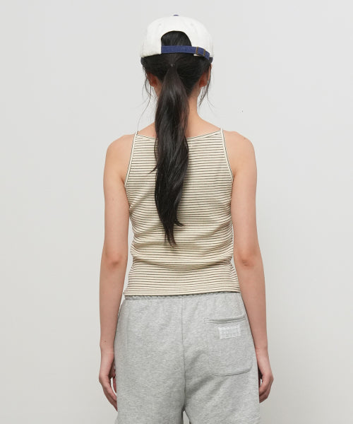 NARROW ROUND NECK SLEEVELESS - 3 COLORS IVORY