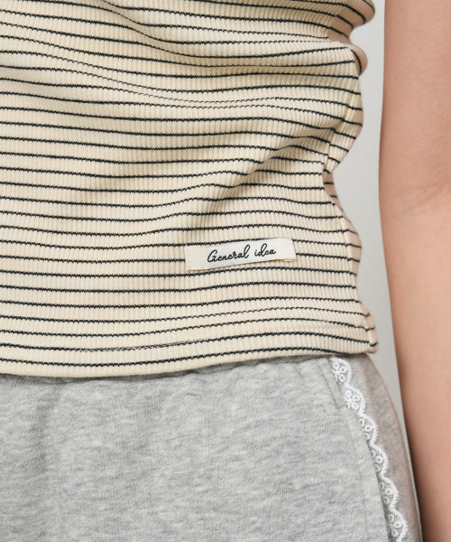 NARROW ROUND NECK SLEEVELESS - 3 COLORS IVORY