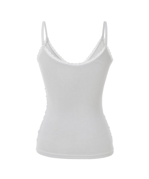 KHAKIPOINT LACE SHIRRING SLEEVELESS - 3 COLORS IVORY