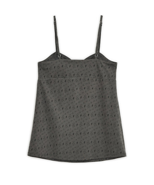 HUGYOURSKIN X LUCY PRINT SLEEVELESS - 3 COLORS CHARCOAL