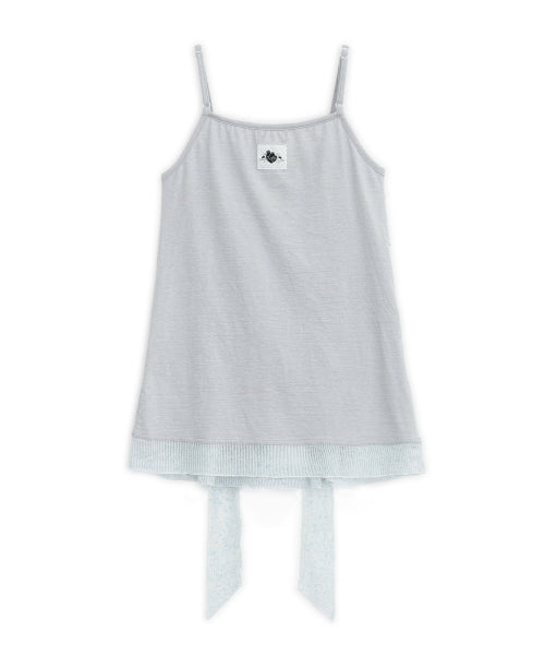 TIERED SCARF SLEEVELESS - 2 COLORS GREY