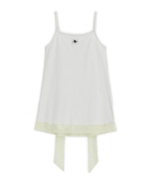 TIERED SCARF SLEEVELESS - 2 COLORS WHITE