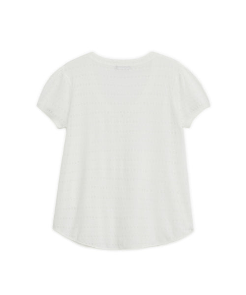 POINTELLE KNIT CARDIGAN - 2 COLORS IVORY