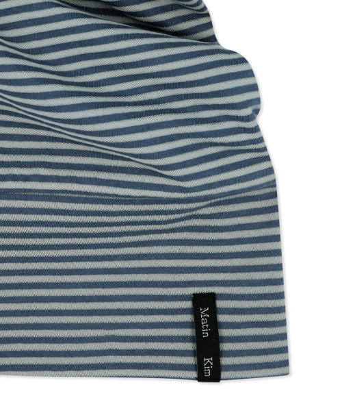 DRAPED ASYMMETRIC SLEEVELESS TOP - 2 COLORS BLUE