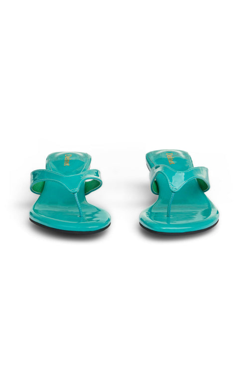 ENAMEL FLIP FLOP - 7 COLORS GREEN