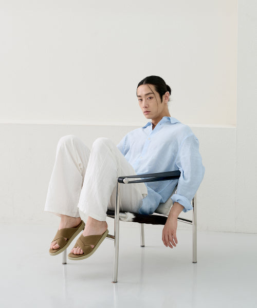 BASIC X SUEDE SLIPPER BEIGE