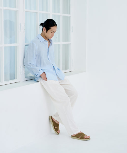 BASIC X SUEDE SLIPPER BEIGE