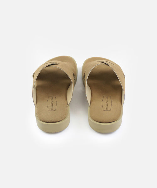 BASIC X SUEDE SLIPPER BEIGE