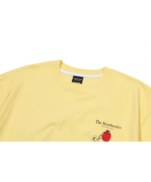STRAWBERRY BAND SHORT SLEEVE TEE - 3 COLORS AS SHOWN