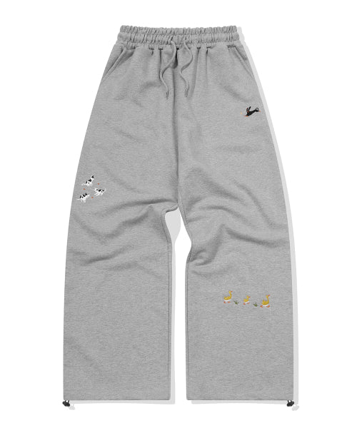 STITCH PIGMENT SWEATPANTS - 2 COLORS GREY