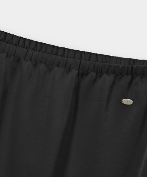 SATIN LACE MIDI SKIRT - 2 COLORS BLACK