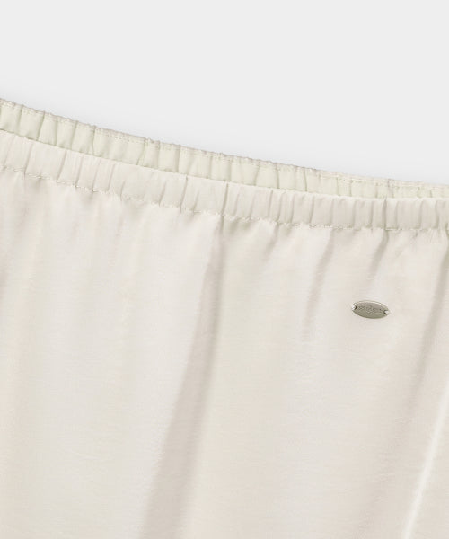 SATIN LACE MIDI SKIRT - 2 COLORS IVORY