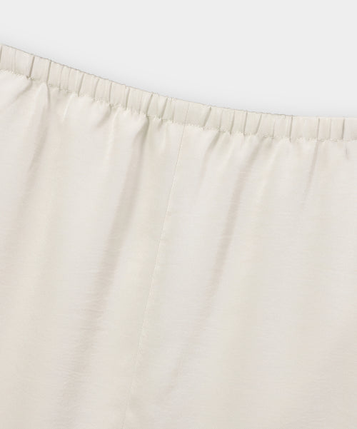 SATIN LACE MIDI SKIRT - 2 COLORS IVORY