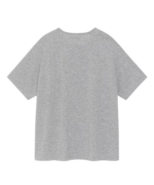 BUTTON DETAIL T SHIRT - 2 COLORS GREY