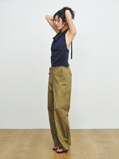 HALTER NECK SLEEVELESS - 3 COLORS NAVY