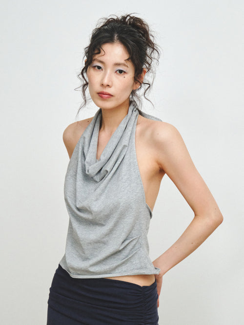 HALTER NECK SLEEVELESS - 3 COLORS GREY