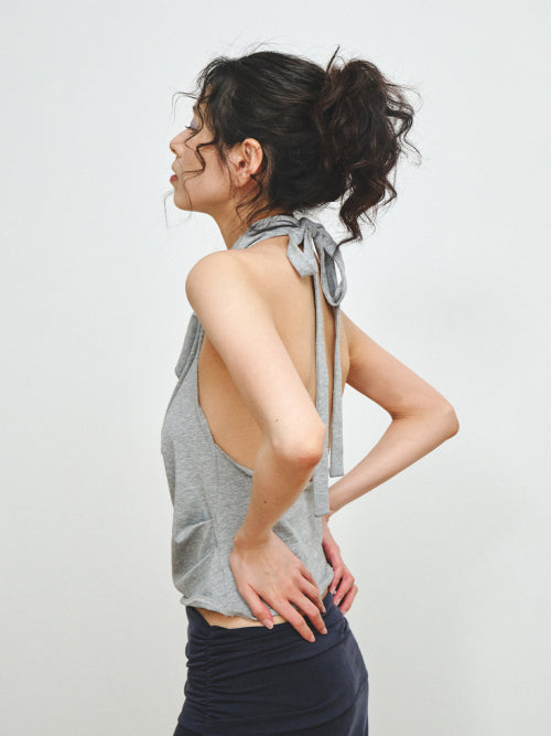 HALTER NECK SLEEVELESS - 3 COLORS GREY