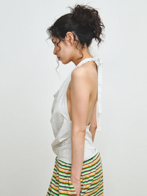HALTER NECK SLEEVELESS - 3 COLORS MELANGE