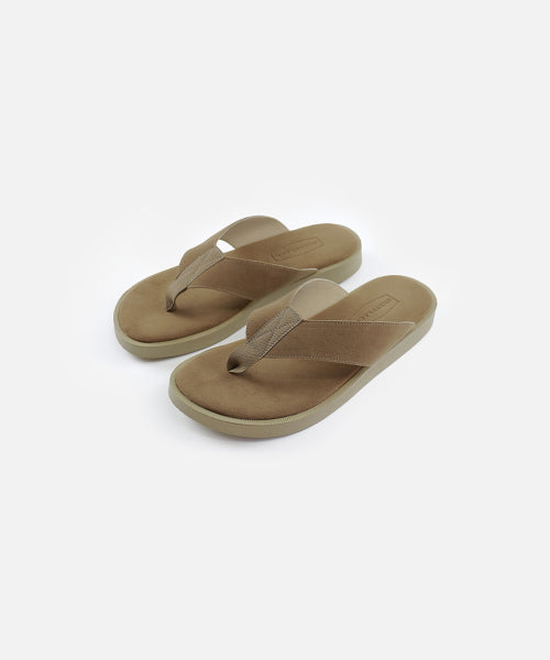 BASIC SUEDE FLIP-FLOP SLIPPER BEIGE