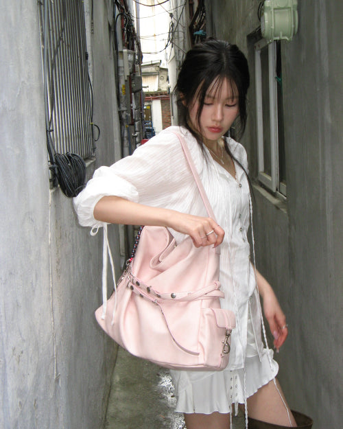 SOFT CARGO BAG (BABY PINK) - 2 COLORS BABY PINK