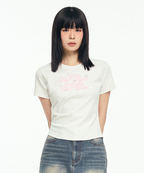 NOSTALGIA TYPO BABY T-SHIRT - 3 COLORS LIGHT GREY