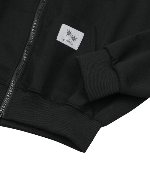 CROP HOODIE - 2 COLORS BLACK