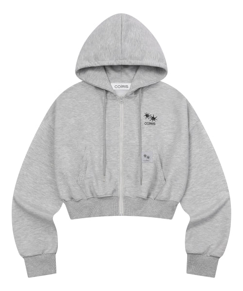 CROP HOODIE - 2 COLORS BLACK