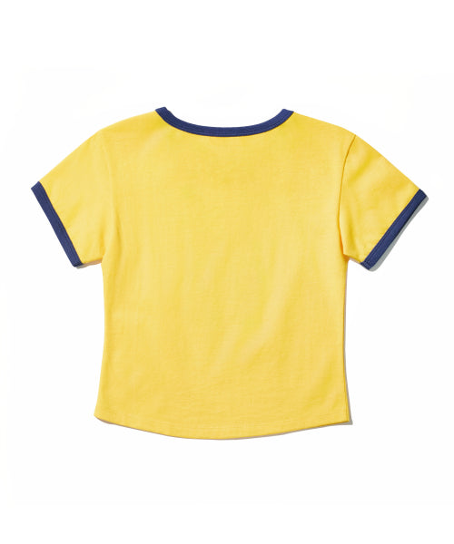 1993 FLOWER BABY RINGER T-SHIRT - 3 COLORS YELLOW