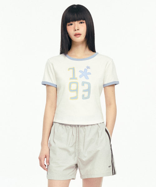 1993 FLOWER BABY RINGER T-SHIRT - 3 COLORS WHITE