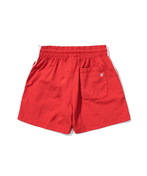 NYLON TRACK SHORTS - 3 COLORS RED
