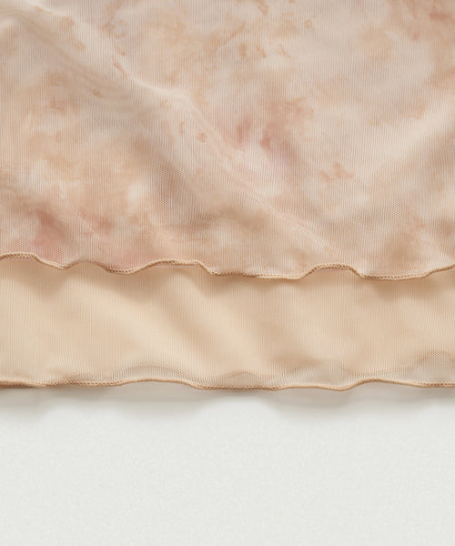 THEBARNNET SENA SHEER LACE SLEEVELESS TOP PEACH