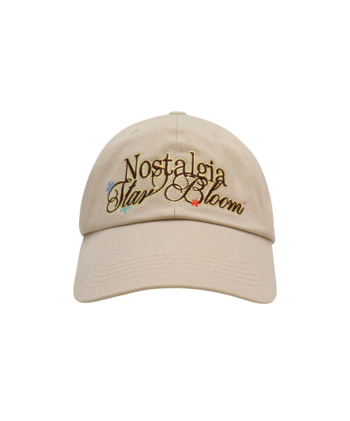 NOSTALGIA TYPO BALL CAP - 2 COLORS BEIGE