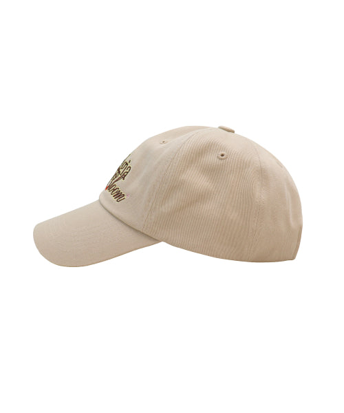 NOSTALGIA TYPO BALL CAP - 2 COLORS BEIGE