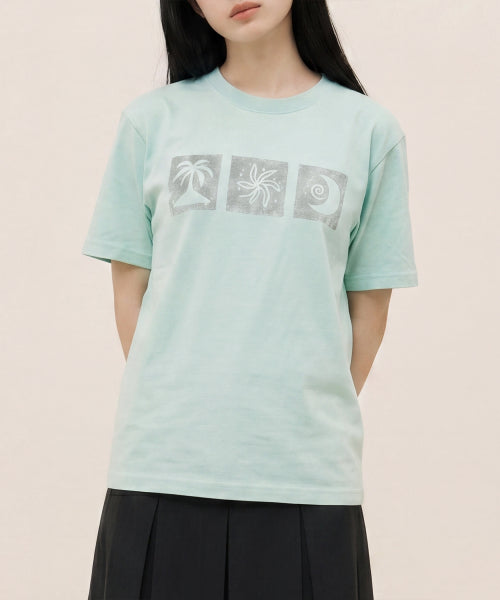 SUMMER RHYTHM SHORT SLEEVE T-SHIRT - 4 COLORS MINT