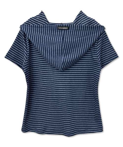 STRIPE HOODIE - 3 COLORS NAVY