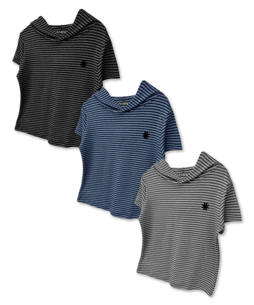 STRIPE HOODIE - 3 COLORS GREY