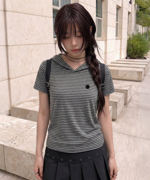 STRIPE HOODIE - 3 COLORS GREY