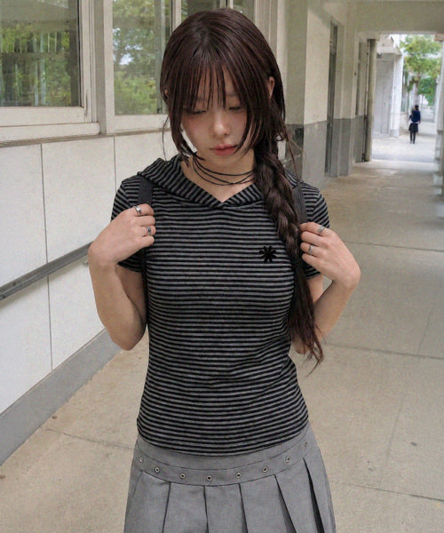 STRIPE HOODIE - 3 COLORS BLACK