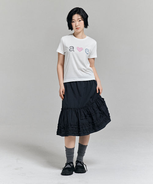 키치 패치워크 티셔츠 블랙 AS SHOWN